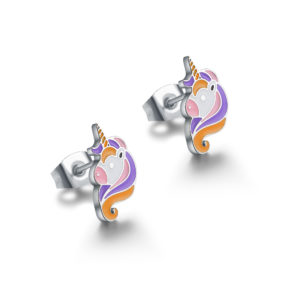 Orecchini unicorno smaltato | Gioielli Nickel Safe